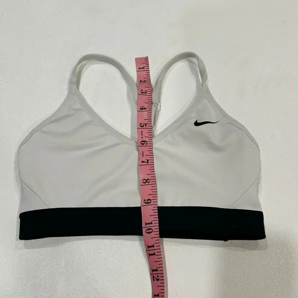 Nike Dri-Fit Sports Bra Small Gray Black Band Activewear